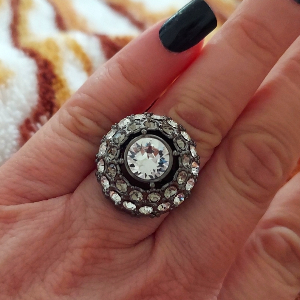 Large Dome Rhinestone Ring